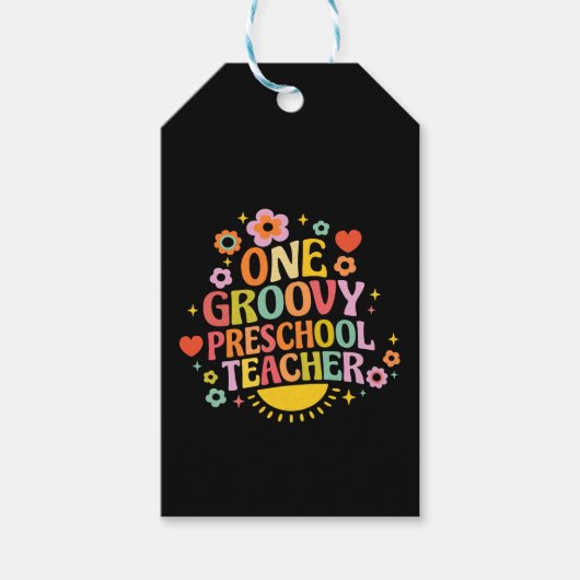 One groovy preschool teacher geschenkanhänger (Vorderseite)