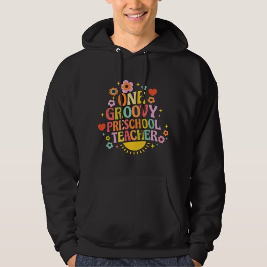 One groovy preschool teacher hoodie (Vorderseite)
