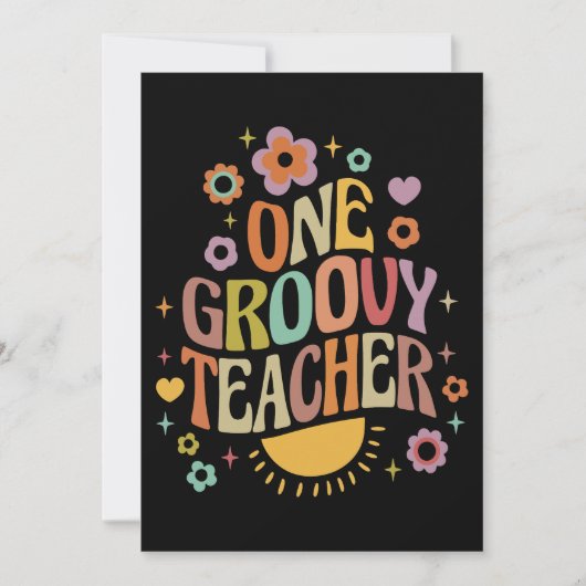 One groovy teacher einladung (Vorderseite)