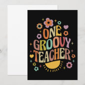 One groovy teacher einladung (Vorne/Hinten)