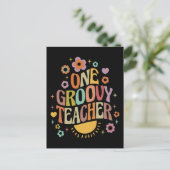 One groovy teacher postkarte (Stehend Vorderseite)