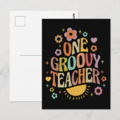 One groovy teacher postkarte (Vorne/Hinten)