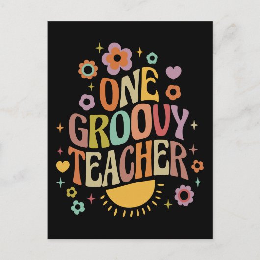 One groovy teacher postkarte (Vorderseite)