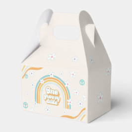 One Groovy Typ Rainbow Birthday Party Geschenkschachtel