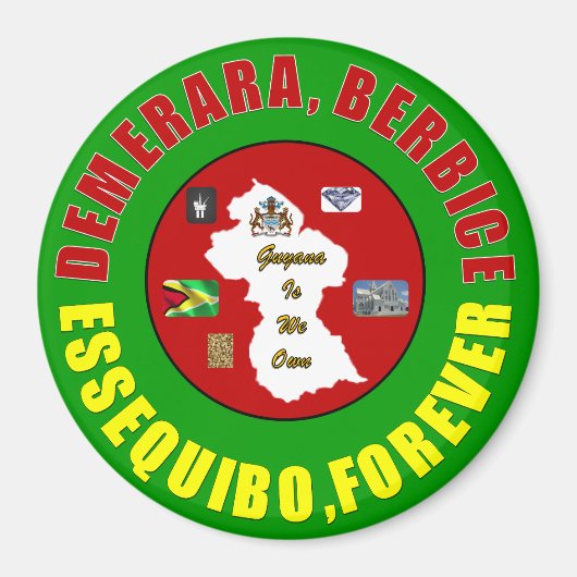 One Guyana Magnet (Vorne)