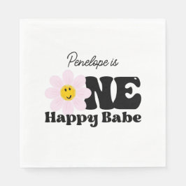 One Happy Babe First Birthday Paper Napkins Serviette