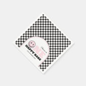 One Happy Babe Girls Pink 1. Geburtstag Serviette (Ecke)