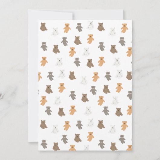 One Happy Bear Invite 1st First Birthday Cute Einladung (Rückseite)