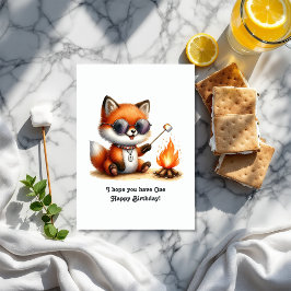 "One Happy Birthday" Woodland Camping 1. Geburtsta Karte