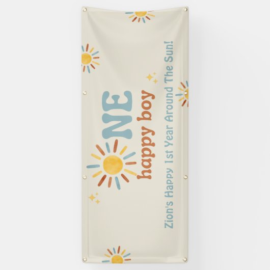 One Happy Boy Banner (Vertikal)