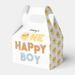 One Happy Boy Birthday Invite 1. Geburtstag Sun Geschenkschachtel