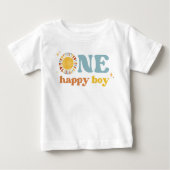 One Happy Boy Sun 1. Geburtstag Baby T-shirt (Vorderseite)