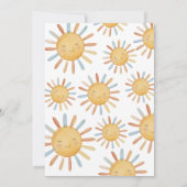 One Happy Boy Sun 1st Birthday Einladung (Rückseite)