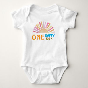One Happy Boy Sunshine 1. Geburtstag oder jeden Ta Baby Strampler