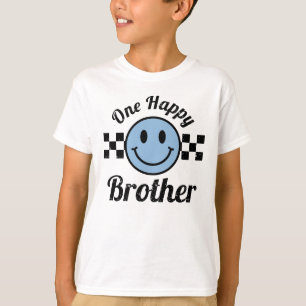 One Happy Brother Blue Smile 1. Geburtstag Matchin T-Shirt