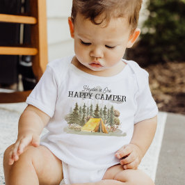 One Happy Camper 1. Geburtstag Camping Baby Strampler
