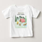 One Happy Camper 1. Geburtstag Camping Baby T - Sh Baby T-shirt (Vorderseite)