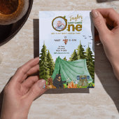 One Happy Camper 1. Geburtstag Foto Einladung