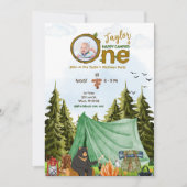 One Happy Camper 1. Geburtstag Foto Einladung (Vorderseite)