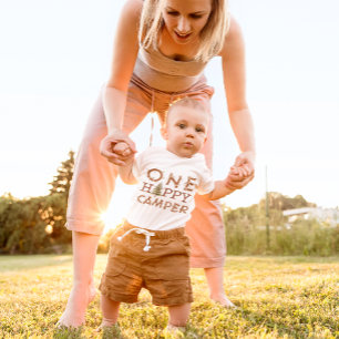One Happy Camper 1. Geburtstag Party Baby Bodysuit Strampler