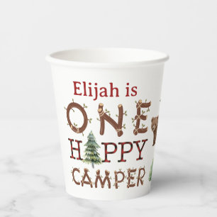 One Happy Camper 1. Geburtstag Party Paper Cups Pappbecher
