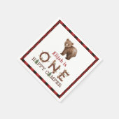 One Happy Camper 1. Geburtstag Personalisiertes Pa Serviette (Ecke)