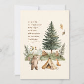 One Happy Camper 1st Birthday Invitation Boy Einladung (Rückseite)