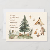 One Happy Camper 1st Birthday Invitation Photo Einladung (Rückseite)