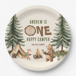 One Happy Camper 1st Birthday Paper Plates Pappteller