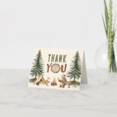 One Happy Camper 1st Birthday Thank You Cards Dankeskarte (Vorderseite)