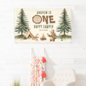 One Happy Camper 1st Birthday Vinyl Banner (Insitu)