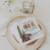 One Happy Camper Bär Geburtstag Serviette