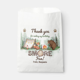 One Happy Camper Bear Forest Birthday Favor Bag Geschenktütchen