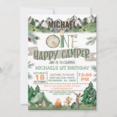 One Happy Camper Birthday Einladung (Vorderseite)