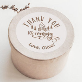 One Happy Camper Birthday Vielen Dank Runder Aufkleber