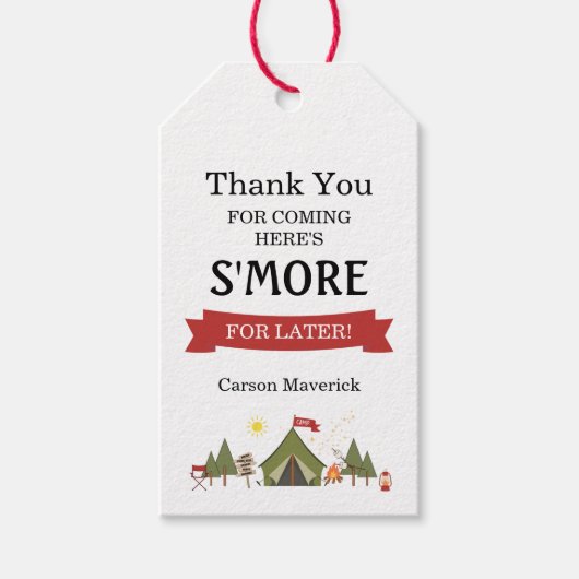 One Happy Camper Boys Birthday  Geschenkanhänger (Vorderseite)