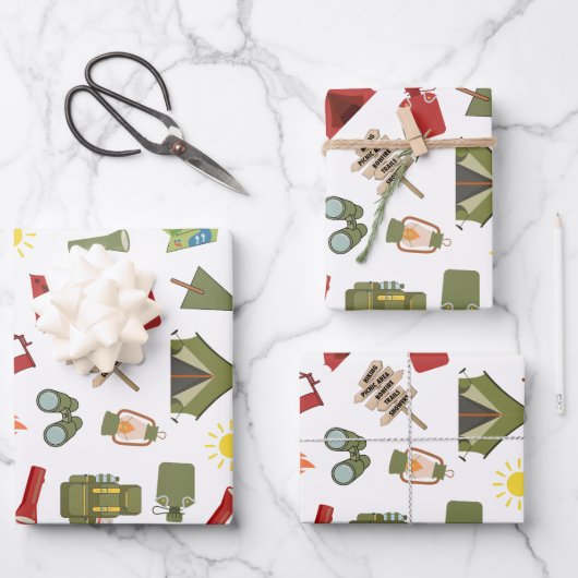 One Happy Camper Boys Birthday  Geschenkpapier Set (Vorderseite)