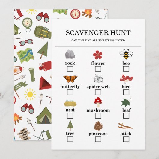 One Happy Camper Boys Birthday  Programm (Vorne/Hinten)