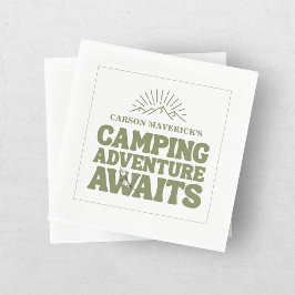 One Happy Camper Boys Birthday  Serviette