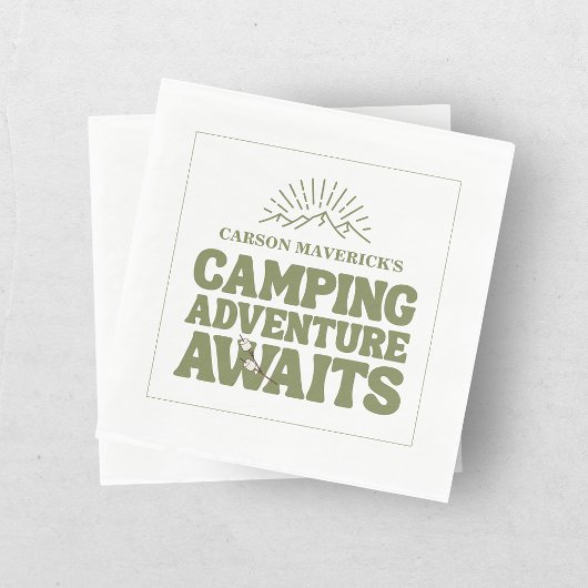 One Happy Camper Boys Birthday  Serviette