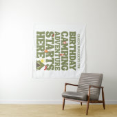 One Happy Camper Boys Birthday  Wandteppich (Beispiel (Horizontal))