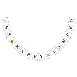 One Happy Camper Boys Birthday  Wimpelkette