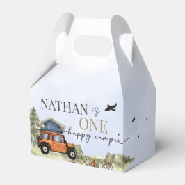 One Happy Camper Camping Boy Birthday Favor Tags Geschenkschachtel