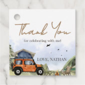 One Happy Camper Camping Boy Birthday Geschenkanhänger (Vorderseite)