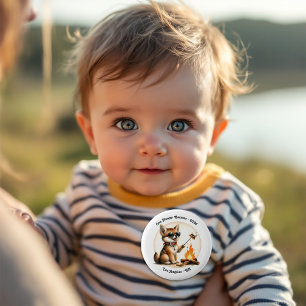 One Happy Camper Coyote Camping 1. Geburtstag Button