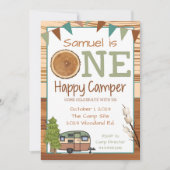 ONE Happy Camper Einladung (Vorderseite)