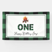 One Happy Camper Erster Geburtstag Banner (Horizontal)