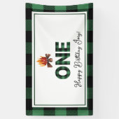 One Happy Camper Erster Geburtstag Banner (Vertikal)