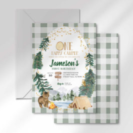 One Happy Camper Erster Geburtstag Einladung