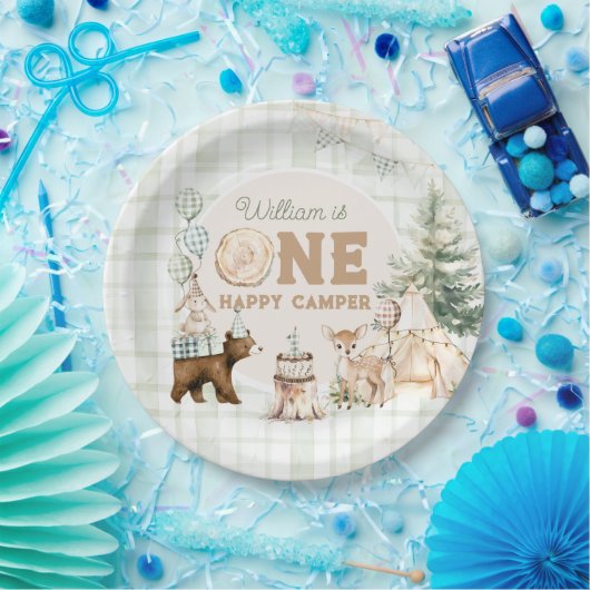 One Happy Camper Erster Geburtstag Pappteller (Party)